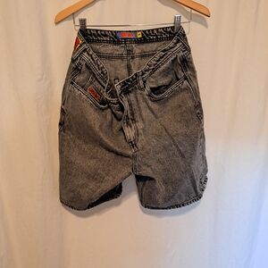 EMPYRE MENS Charcoal Denim Shorts 34